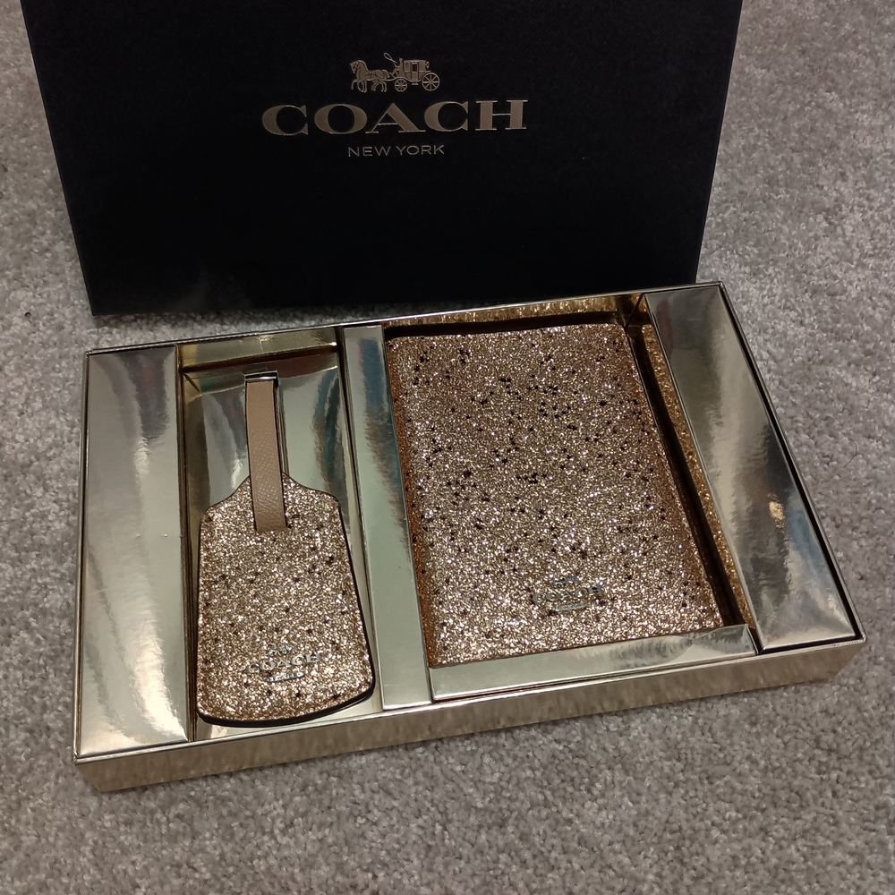 Coach Sparkling Gold Travel Set